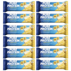 Lulurose Pure Protein Bars Lemon Cake front-pack image shows protein-rich nutrition for active days.