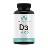 Luma Nutrition D3 + K2 10000 IU bottle - 60 softgels