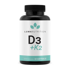 Luma Nutrition D3 + K2 10000 IU bottle - 60 softgels