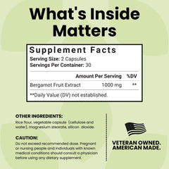 Luma Nutrition Citrus Bergamot 1000mg NSF-certified facility badge.