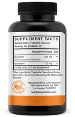USA-made veteran-owned Luma Quercetin supplement packaging