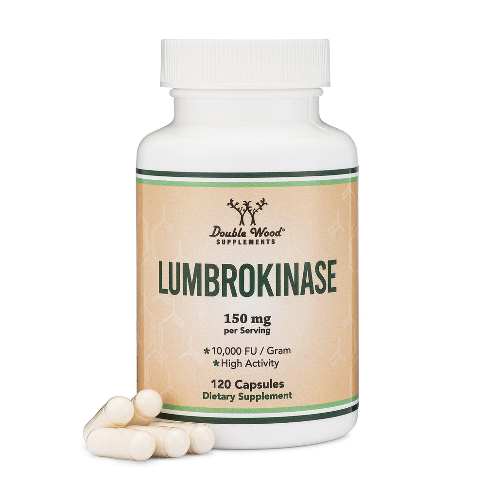 Product image: Lumbrokinase enzymes supplement bottle with 120 capsules