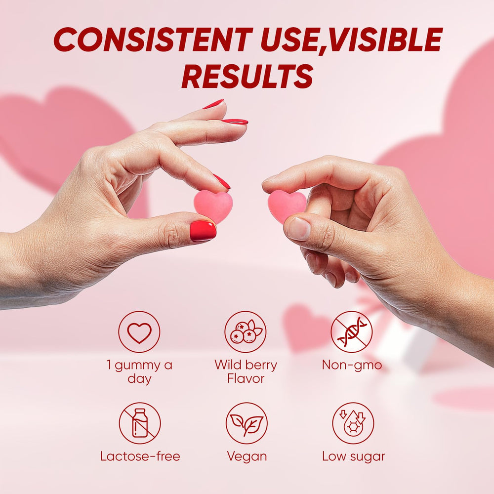 Illustrated benefits for hair, skin and nails