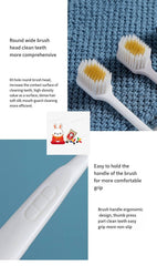 Toothbrush with ergonomic comfortable grip handle