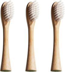 Lumineux Bamboo Replacement Heads 3 Pack – soft bristles close-up