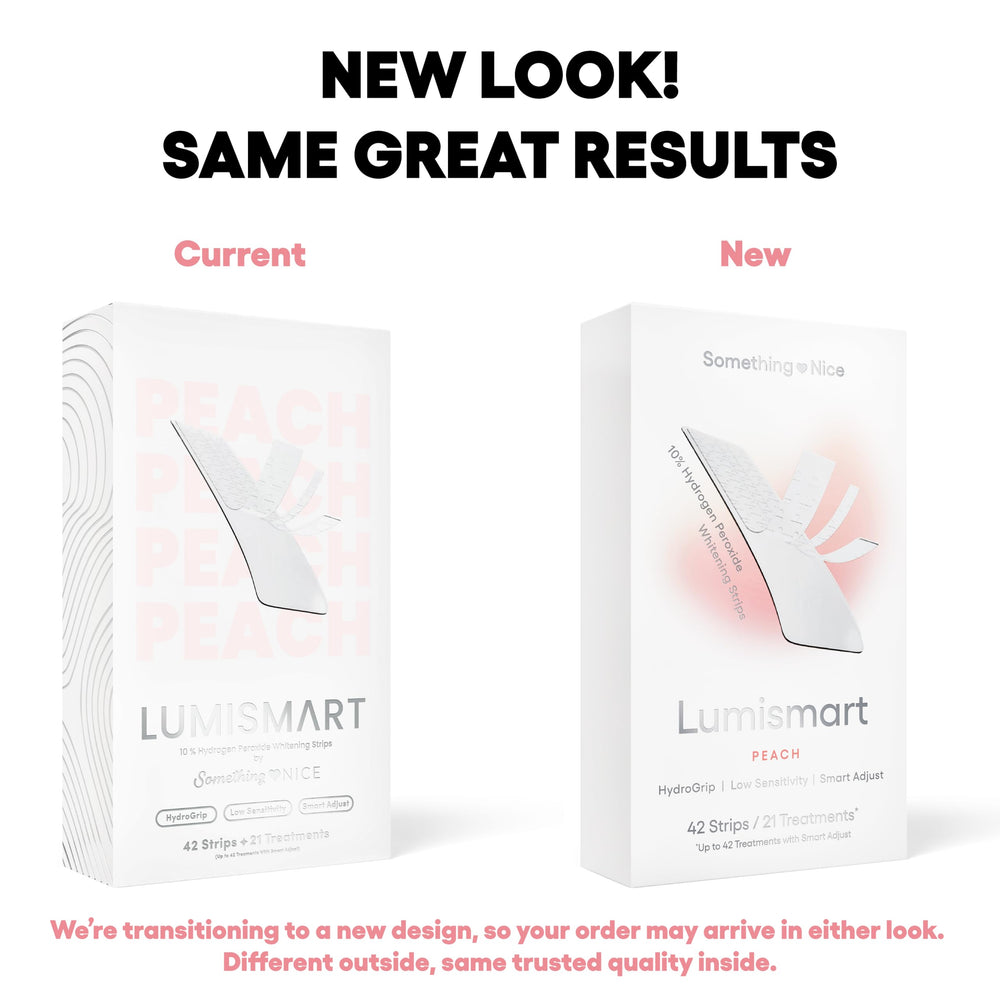 Dentist-designed Lumismart Whitening Strips branding
