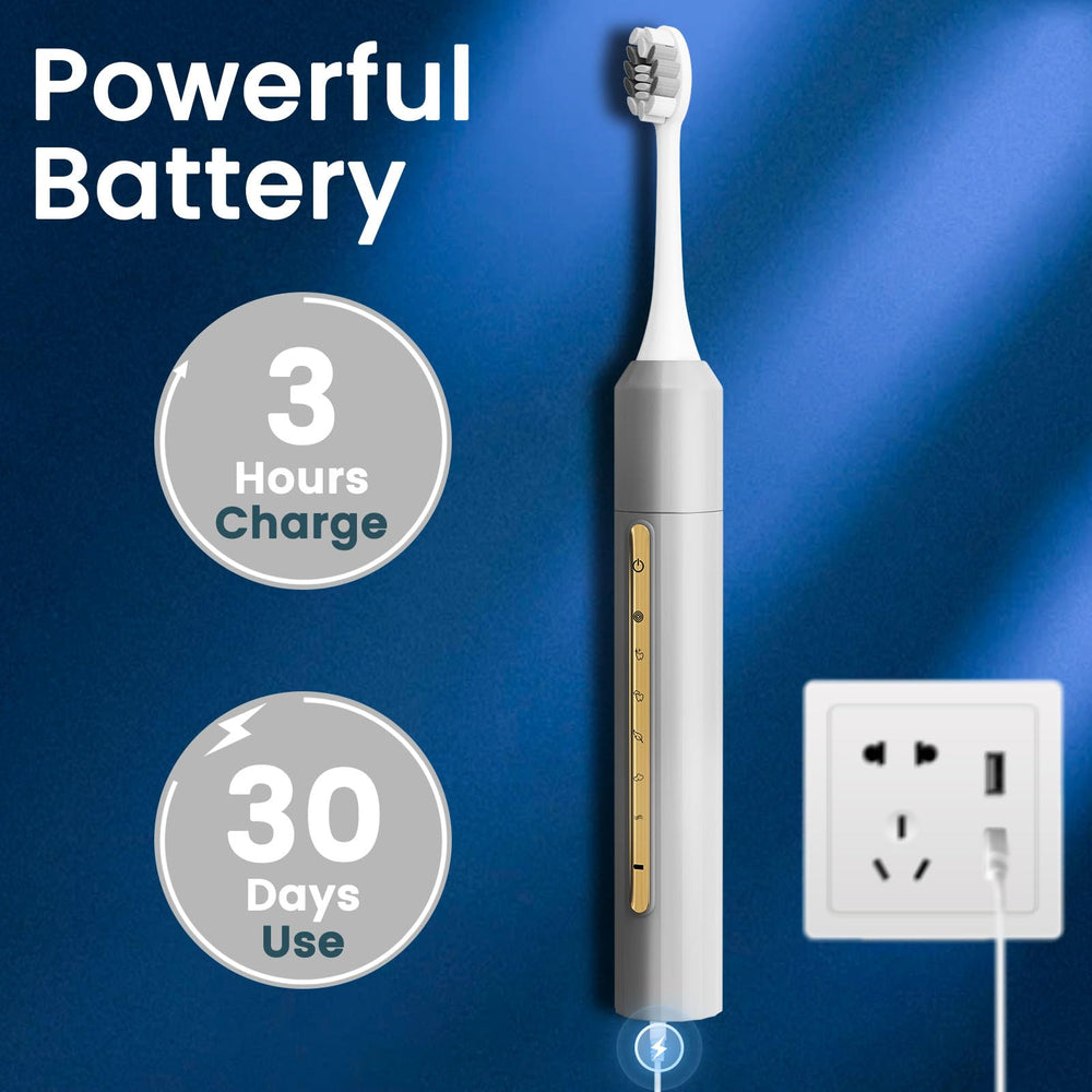 Lumivoid toothbrush showing 30-day battery life indicator