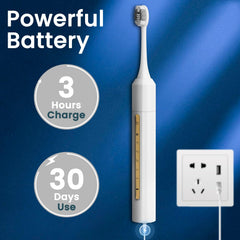 Battery life indicator showing up to 30 days on a single charge