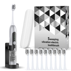 Lumivoid Oscillation & Vibration Sonic Electric Toothbrush in Silver – front view