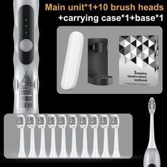 Travel case with Lumivoid toothbrush and accessories