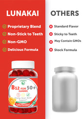 Happiness guarantee badge with Lunakai B12 gummies