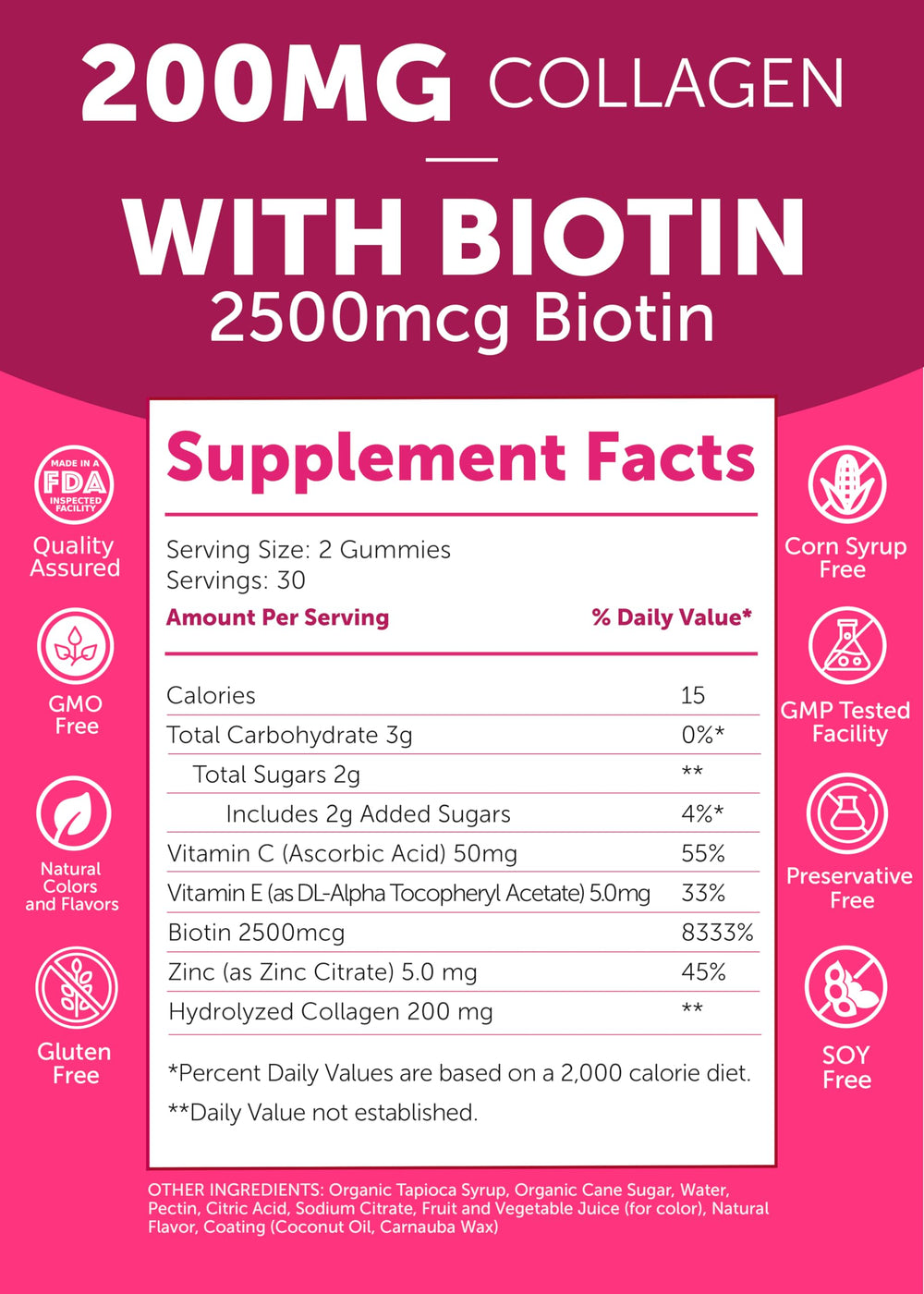 Gummies with natural flavors and colors