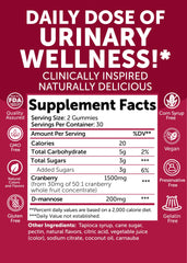 D-Mannose boost in Lunakai Cranberry Gummies