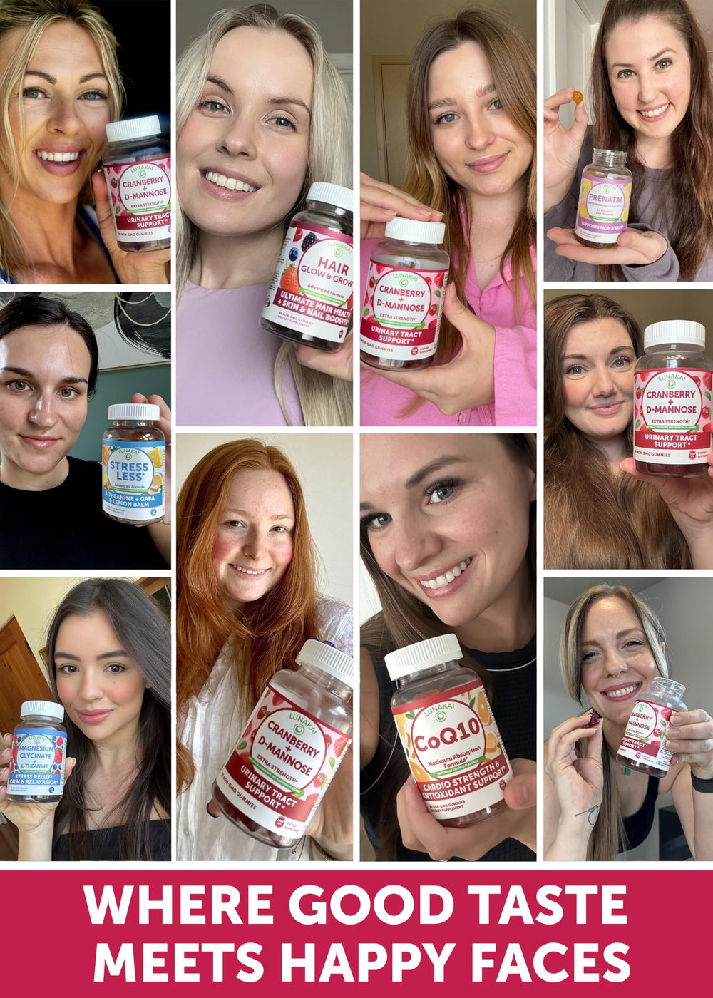 Nutritional information for Lunakai Cranberry Gummies per serving