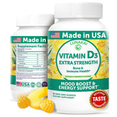 Front view of Lunakai Vitamin D3 Gummies 2000 IU bottle 60 count