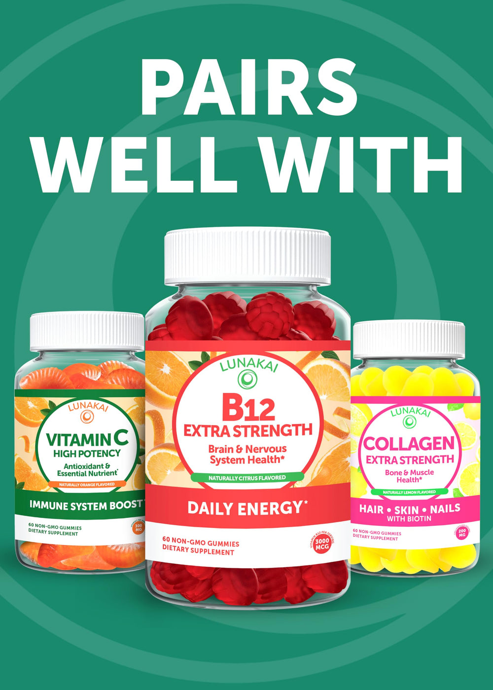 Inside view of Lunakai D3 gummies bottle packaging