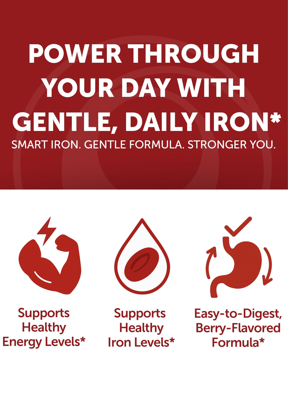 Daily use Lunakai iron gummies for energy and endurance