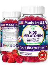 Front view of Lunakai Kids Melatonin Gummies 1mg 60-count package