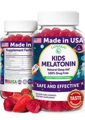 Front view of Lunakai Kids Melatonin Gummies 1mg 60-count package