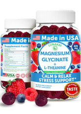 Lunakai Magnesium Glycinate Gummies bottle with 60ct packaging