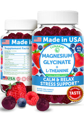 Lunakai Magnesium Glycinate Gummies bottle with 60ct packaging