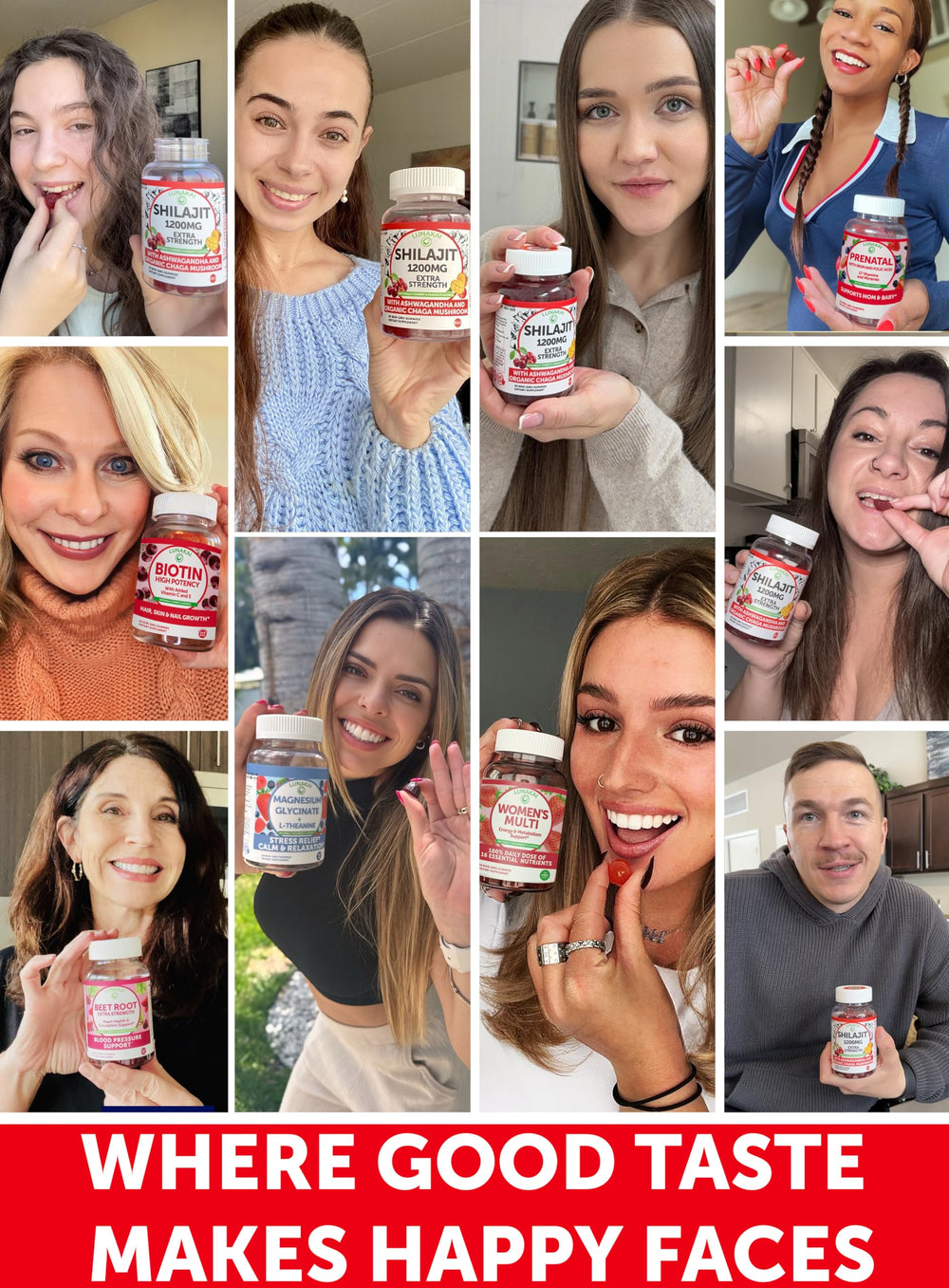 USA-made Lunakai shilajit gummies packaging and label