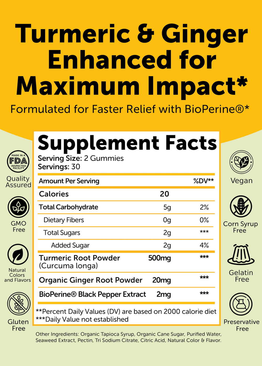 Back of Lunakai bottle showcasing ingredients and BioPerine