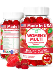 Front view of Lunakai USA Made Women's Multivitamin Gummies, 60 count