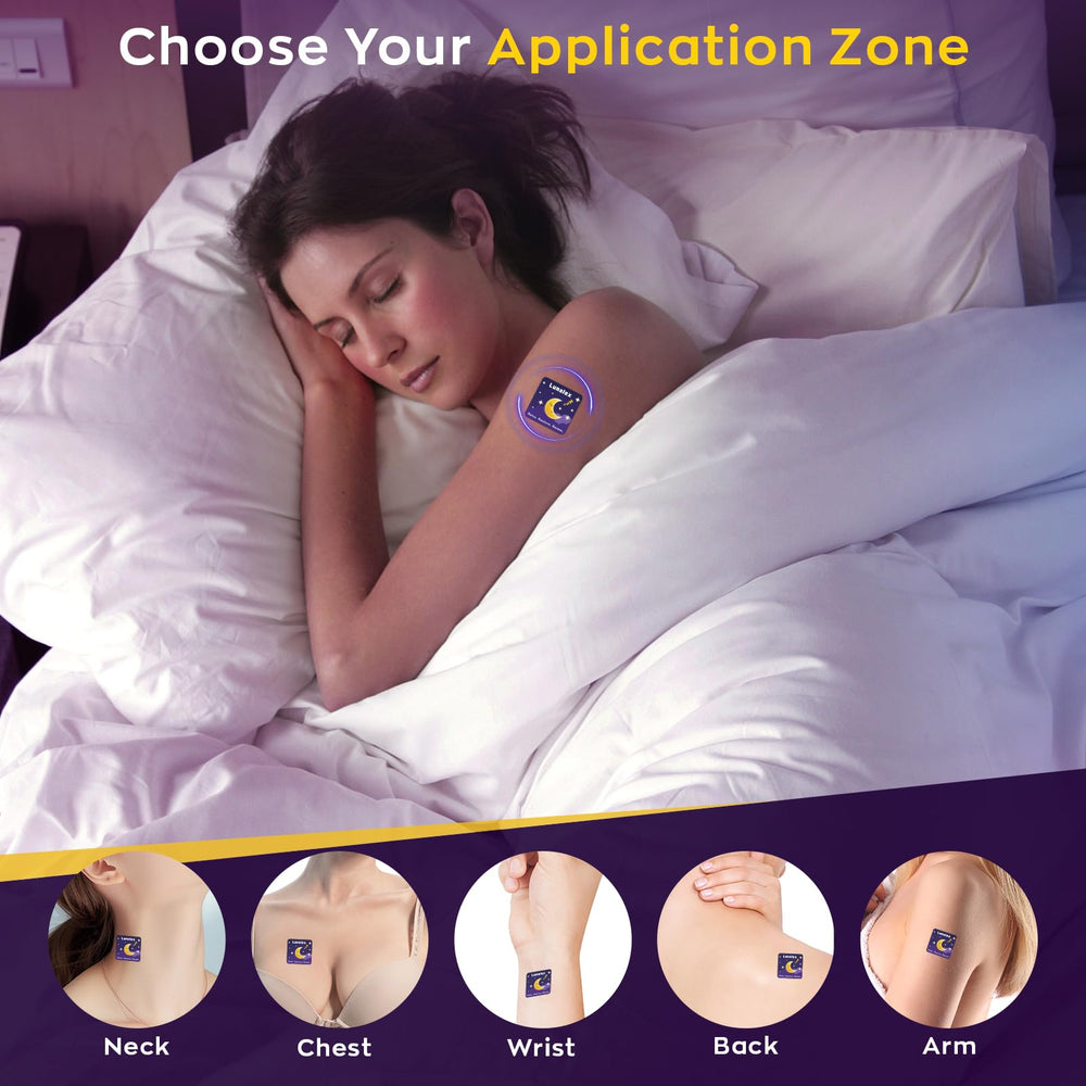 Applying Lunalex sleep patch to arm for flexible wear