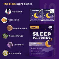 Lunalex Sleep Patch applied to the neck