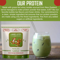 Lunar Lifts Authentic Matcha Flavor close-up captures vibrant green tea taste.