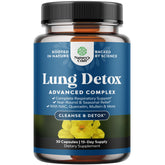 Lung Detox Mullein Capsules bottle on white background