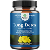 Lung Detox Mullein Leaf Capsules bottle on white background