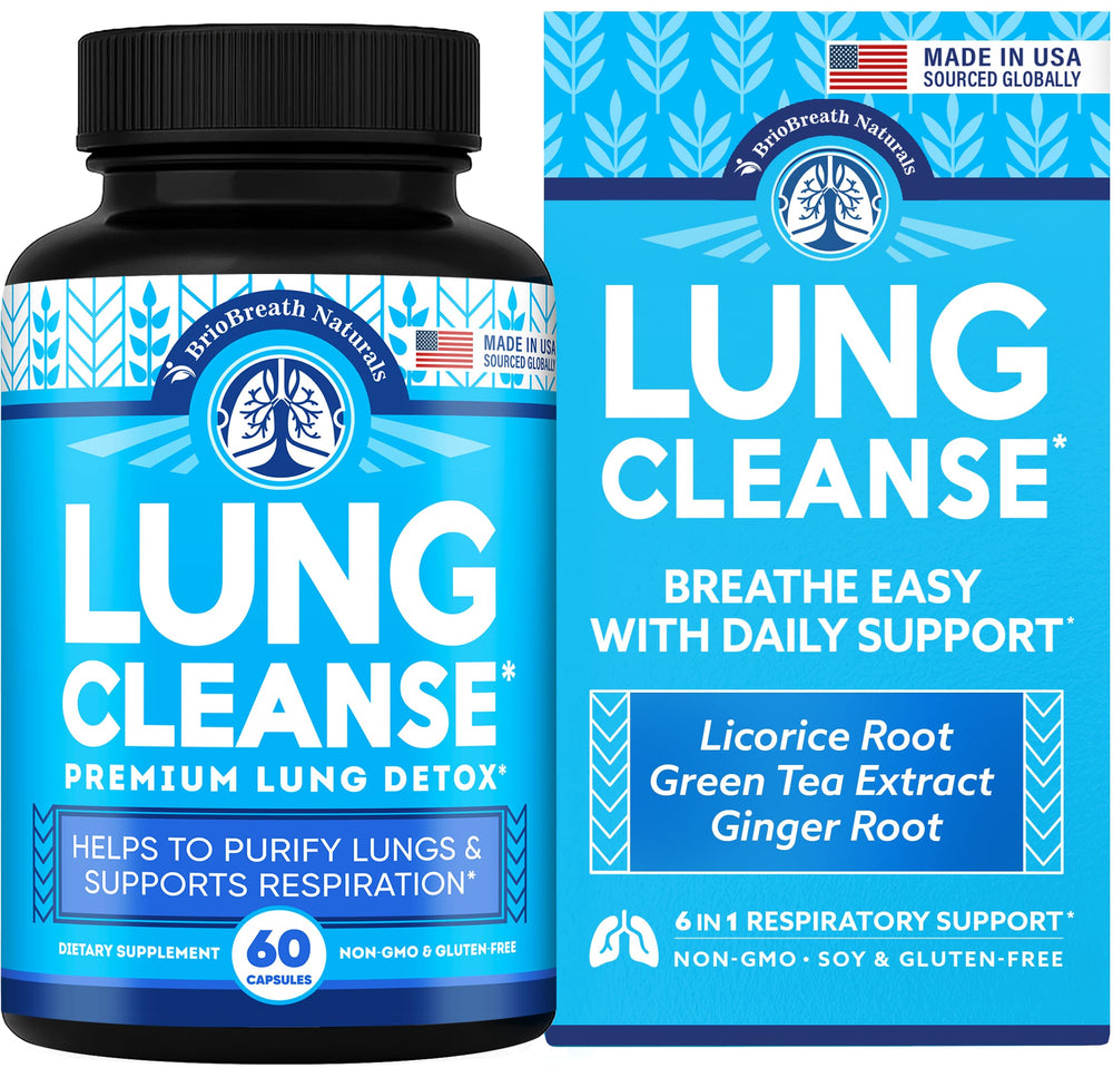Bottle of Lung Support Supplement containing 60 capsules