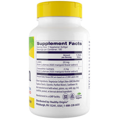 Lutemax 2020 blend with zeaxanthin isomers information panel
