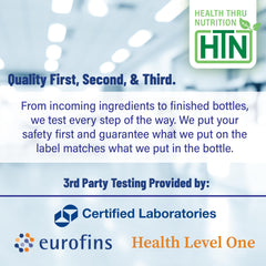 Health Thru Nutrition branding on product packaging