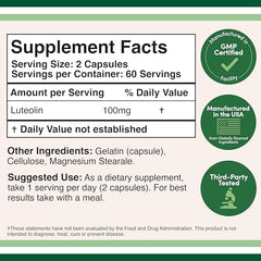 Luteolin supplement for brain support and neuroprotection