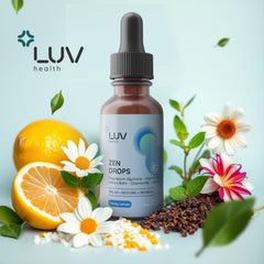 Lemon balm, chamomile, and saffron botanicals used in LUV Zen Drops