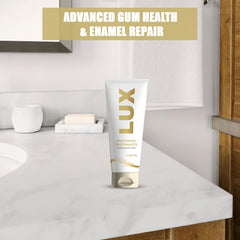 Close-up of toothpaste designed for sensitive teeth
