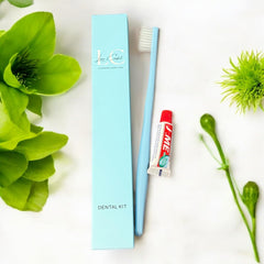 Travel-sized toothpaste included in Luxe Comfort Dental Kit