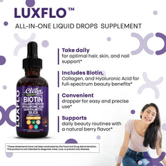 Front label of LuxGlo by Clean Nutra bottle