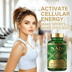 Mitochondrial health and energy concept with NAD+