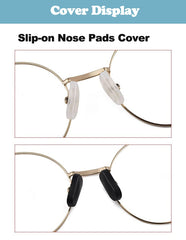 Illustration of slip-on application for eyeglasses