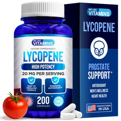 Lycopene 20mg per serving - 200 capsules bottle