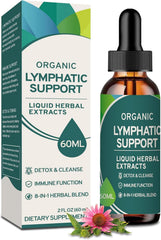 Front view of Lymph Detox Cleanse & Immune Support drops bottle (2 oz).