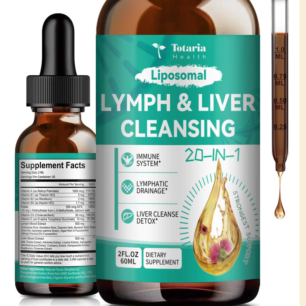 Bottle of Lymph-Liver Cleanse Detox with 2 oz label