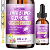 Lymphatic drainage and liver cleanse drops bottle with dropper