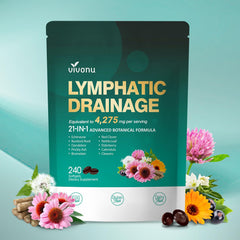 Lymphatic drainage supplements bottle with 240 softgels