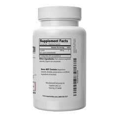 Close-up of L-Lysine 500 mg capsules