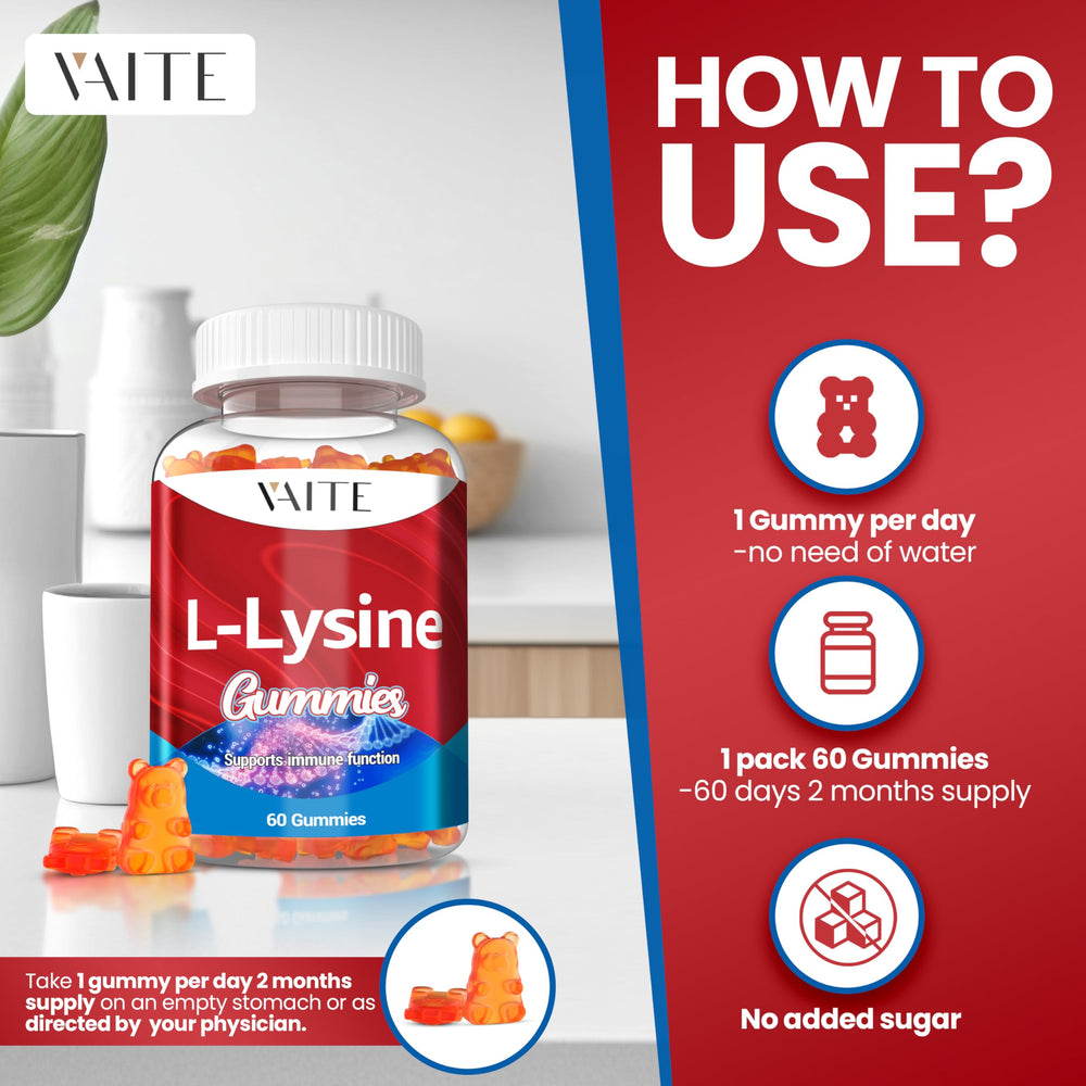 Illustration highlighting immune support from L-Lysine gummies